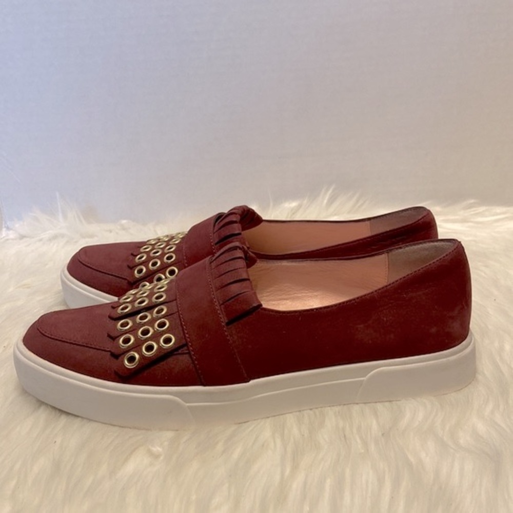 Kate Spade Courtney Grommet Slip On Burgundy Size 5 1/2 - Picture 7 of 11